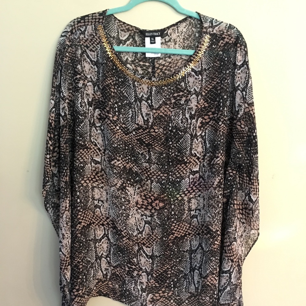Ellen Tracy Chiffon Blouse